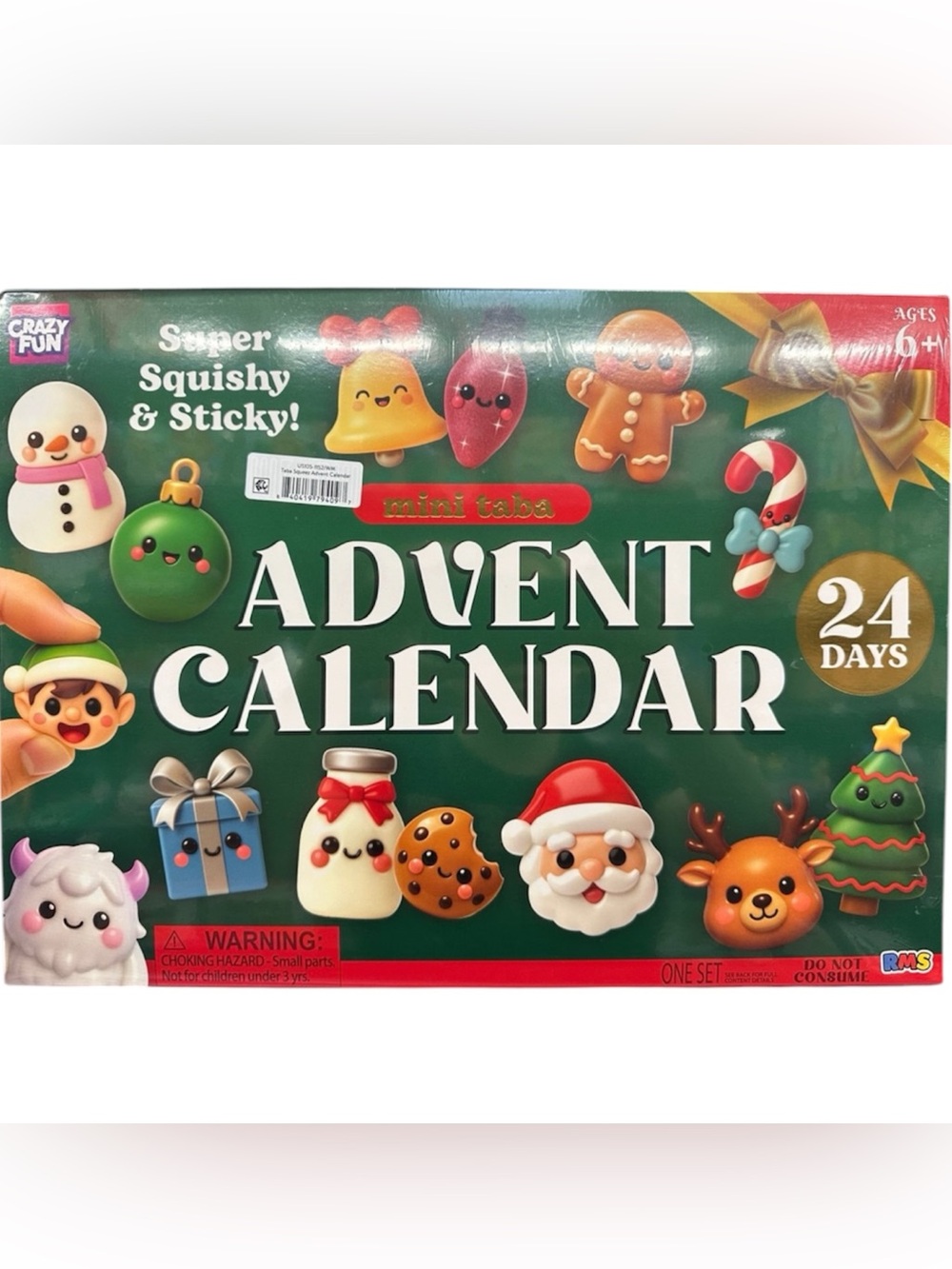 RMS Crazy Fun Mini Taba Advent Calendar 24 Squishies Christmas 2026 NEW SEALED